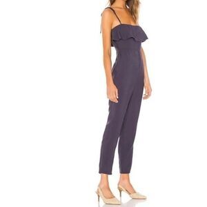 TULAROSA Jumpsuit Womens Extra Large XL Blue Ruffle Pockets City‎ Sleeveless